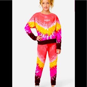NWt 5 6 7 8 10 12 14 Justice tie dye sweatshirt top pants outfit workout school
